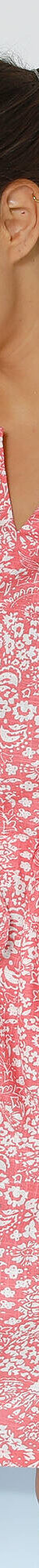 Robe imprimée boutonnée épaules (bois de rose / écru) Robe imprimée boutonnée épaules (bois de rose / écru)
